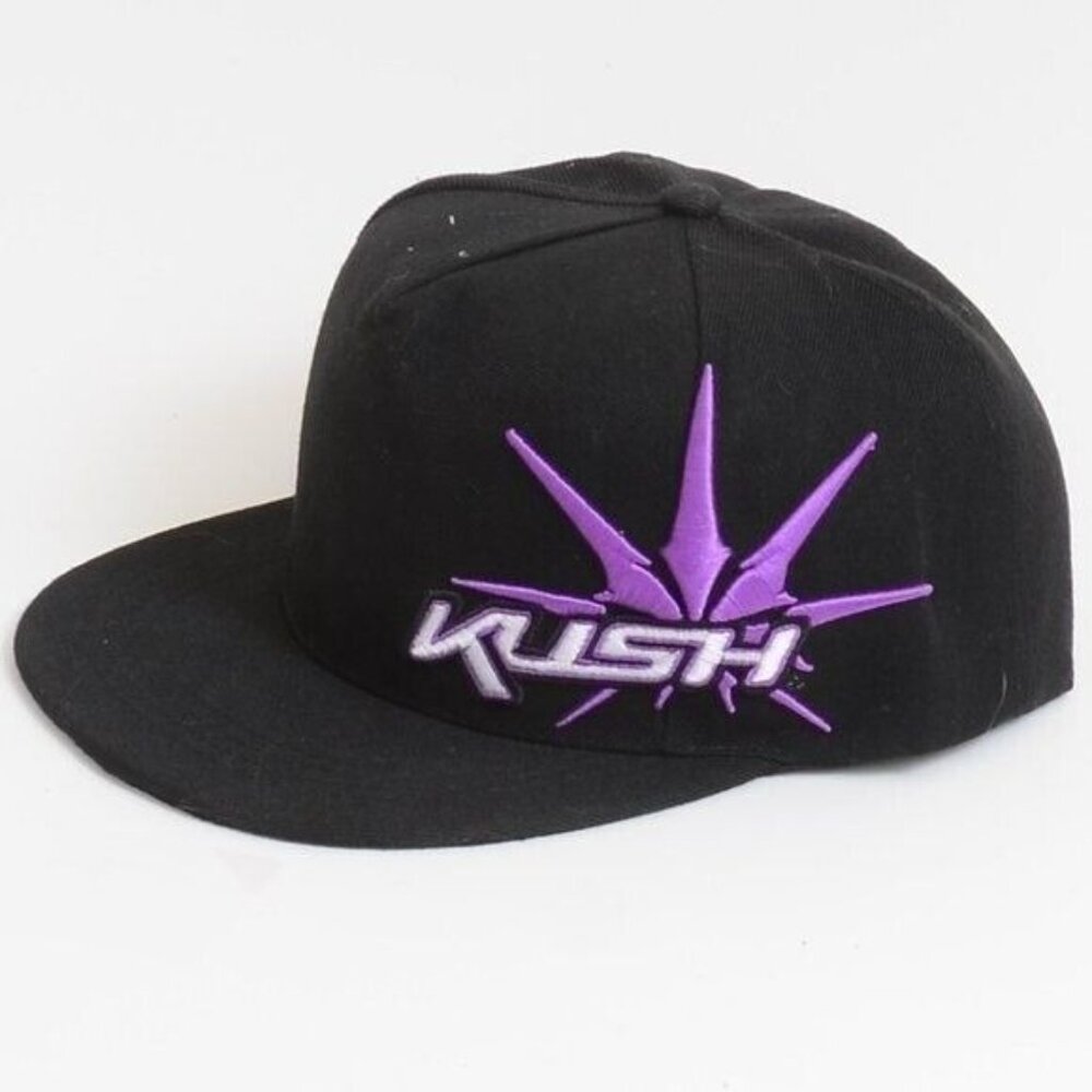NEW KUSH Snapback Rasta Purple Black Cap Baseball Hat Adjustable Hat NEW - Picture 2 of 8